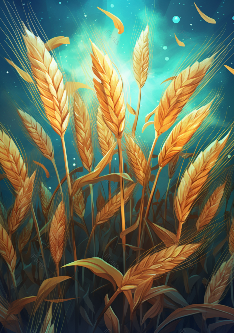饱满的麦穗二十四节气芒种插画背景,插画/手绘图,插画/手绘图库,插画/手绘图下载,插画/手绘